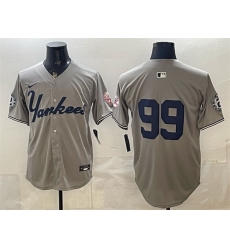 Men New York Yankees 99 Aaron Judge Grey With Patch Limited Stitched Baseball Jersey Men New York Yankees 99 Aaron Judge Grey With Patch Limited Stitched Baseball Jersey