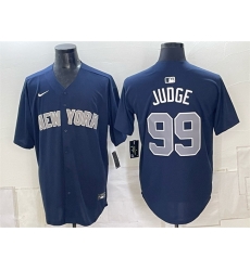 Men New York Yankees  99 Aaron Judge Navy Limited Stitched Baseball Jerseys
