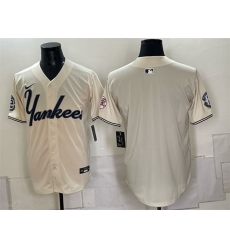Men New York Yankees Blank Cream Limited Stitched Baseball Jersey Men New York Yankees Blank Cream Limited Stitched Baseball Jersey