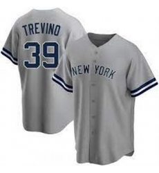 Men Nike New York Yankees 39 Jose Trevino Gray Stitched MLB Jersey