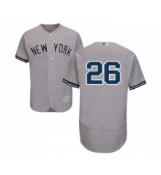 Mens New York Yankees 26 DJ LeMahieu Grey Road Flex Base Authentic Collection Baseball Jersey