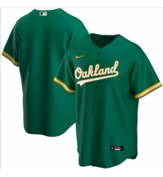 Men Oakland Athletics Nike Green Blank Jersey II