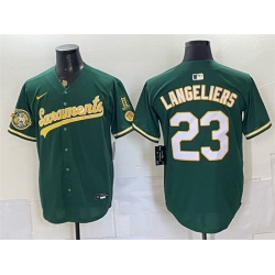Men Oakland Athletics  Shea Langeliers 2026 Green Alternate Sacramento Celebrating 125 Years Vapor Limited Stitched Baseball Jersey