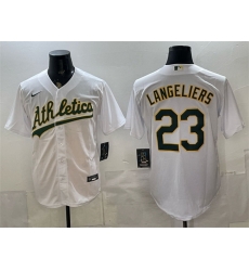 Men Oakland Athletics Shea Langeliers White Stitched Baseball Jersey Men Oakland Athletics Shea Langeliers White Stitched Baseball Jersey