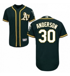 Mens Majestic Oakland Athletics 30 Brett Anderson Green Alternate Flex Base Authentic Collection MLB Jersey