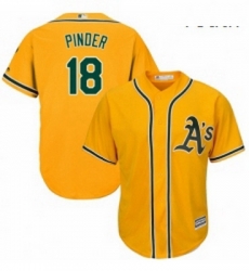 Youth Majestic Oakland Athletics 18 Chad Pinder Authentic Gold Alternate 2 Cool Base MLB Jersey Youth Majestic Oakland Athletics 18 Chad Pinder Authentic Gold Alternate 2 Cool Base MLB Jersey