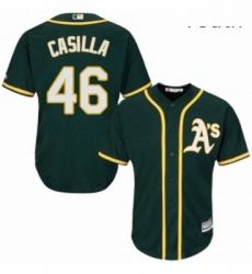 Youth Majestic Oakland Athletics 46 Santiago Casilla Replica Green Alternate 1 Cool Base MLB Jersey Youth Majestic Oakland Athletics 46 Santiago Casilla Replica Green Alternate 1 Cool Base MLB Jersey