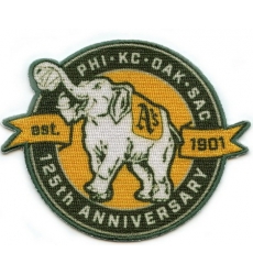 Youth Oakland Athletics 125th Anniversary Patch Biaog