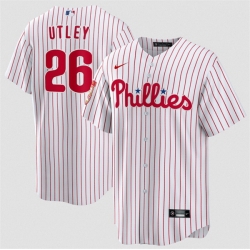 Men Philadelphia Phillies  26 Chase Utley White 2026 Cool Base Stitched Jersey