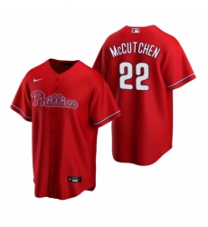 Mens Nike Philadelphia Phillies 22 Andrew McCutchen Red Alternate Stitched Baseball Jersey