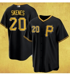 Men Pittsburgh Pirate Paul Skenes #20 Black Stitched Flex Base Stitched MLB jersey