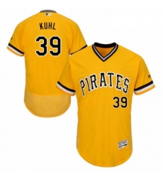 Mens Majestic Pittsburgh Pirates 39 Chad Kuhl Gold Alternate Flex Base Authentic Collection MLB Jersey