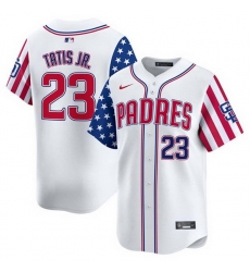 Men San Diego Padres 23 Fernando Tatis Jr White 2025 Independence Day Vapor Premier Limited Stitched Baseball Jersey Men San Diego Padres 23 Fernando Tatis Jr White 2025 Independence Day Vapor Premier Limited Stitched Baseball Jersey