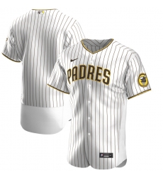 Men San Diego Padres Men Nike White Brown Flex Base Alternate Team MLB Jersey