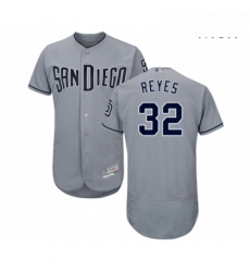 Mens San Diego Padres 32 Franmil Reyes Authentic Grey Road Cool Base Baseball Jersey 