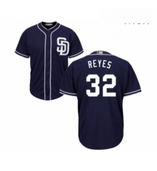 Mens San Diego Padres 32 Franmil Reyes Replica Navy Blue Alternate 1 Cool Base Baseball Jersey 