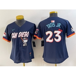 Youth San Diego Padres X Hello Kitty  Fernando Tatis Jr  Obsidian 2026 City Connect Stadium Stitched Baseball Jersey