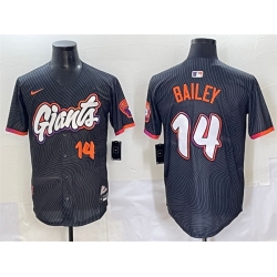 Men San Francisco Giants 14 Patrick Bailey Anthracite 2025 City Connect Limited Stitched Baseball Jersey