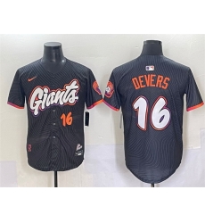 Men San Francisco Giants 16 Rafael Devers Anthracite 2025 City Connect Limited Stitched Baseball Jersey Men San Francisco Giants 16 Rafael Devers Anthracite 2025 City Connect Limited Stitched Baseball Jersey