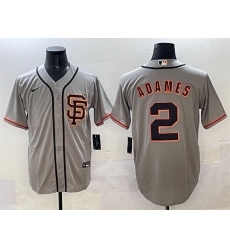 Men San Francisco Giants 2 Willy Adames Grey Cool Base Stitched Baseball Jersey Men San Francisco Giants 2 Willy Adames Grey Cool Base Stitched Baseball Jersey