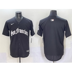 Men San Francisco Giants Blank Black  27Gothic Fog Edition 27 Vapor Premier Limited Stitched Baseball Jersey