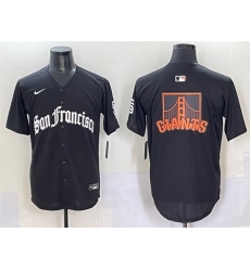 Men San Francisco Giants Team Big Logo Black  27Gothic Fog Edition 27 Vapor Premier Limited Stitched Baseball Jersey 002