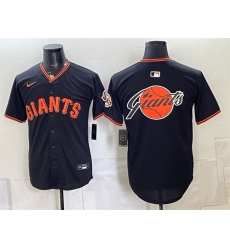 Men San Francisco Giants Team Big Logo Black Limited Stitched Baseball Jersey