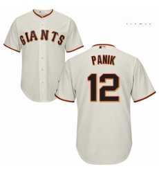 Mens Majestic San Francisco Giants 12 Joe Panik Replica Cream Home Cool Base MLB Jersey