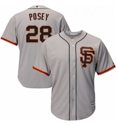 Youth Majestic San Francisco Giants 28 Buster Posey Authentic Grey Road 2 Cool Base MLB Jersey Youth Majestic San Francisco Giants 28 Buster Posey Authentic Grey Road 2 Cool Base MLB Jersey