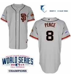 Youth Majestic San Francisco Giants 8 Hunter Pence Authentic Grey Road 2 Cool Base w2014 World Series Patch MLB Jersey Youth Majestic San Francisco Giants 8 Hunter Pence Authentic Grey Road 2 Cool Base w2014 World Series Patch MLB Jersey