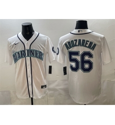 Men Seattle Mariners  56 Randy Arozarena White Cool Base Stitched Baseball Jersey