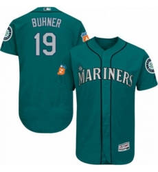 Mens Majestic Seattle Mariners 19 Jay Buhner Teal Green Alternate Flex Base Authentic Collection MLB Jersey