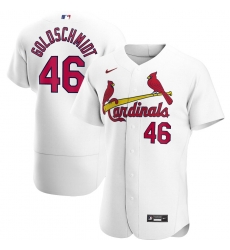 Men St  Louis St.Louis Cardinals 46 Paul Goldschmidt Men Nike White Home 2020 Flex Base Player MLB Jersey