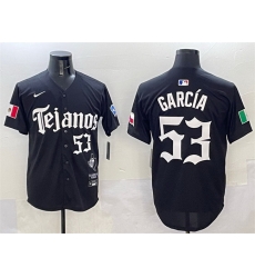 Men Texas Rangers 53 Adolis Garc EDa Black Mexico 2025 Vapor Premier Limited Stitched Baseball Jersey
