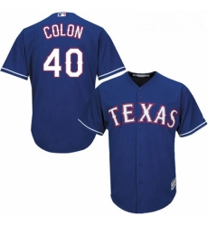 Youth Majestic Texas Rangers 40 Bartolo Colon Replica Royal Blue Alternate 2 Cool Base MLB Jersey 