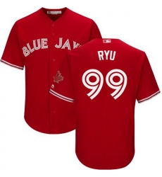 Blue Jays 99 HyunJin Ryu Red New Cool Base Stitched MLB Jersey