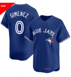 Men Toronto Blue Jays 0 Andres Gimenez Cool Base Stitched Baseball Jersey Blue