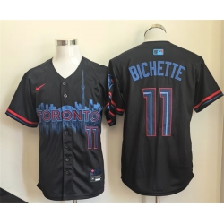Men Toronto Blue Jays 11 Bo Bichette Navy 2024 City Connect Limited Stitched Baseball Jersey