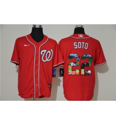 Nationals 22 Juan Soto Red Nike Cool Base Player Jersey