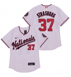 Nationals 37 Stephen Strasburg White Nike 2020 Flexbase Jersey