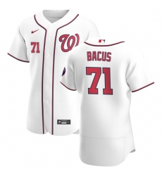 Washington Nationals 71 Dakota Bacus Men Nike White Home 2020 Authentic Player MLB Jersey