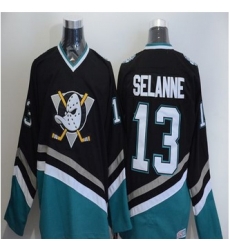 Anaheim Ducks #13 Teemu Selanne Black CCM Throwback Stitched NHL Jersey