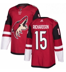 Mens Adidas Arizona Coyotes 15 Brad Richardson Premier Burgundy Red Home NHL Jersey 