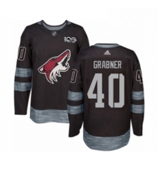 Mens Adidas Arizona Coyotes 40 Michael Grabner Authentic Black 1917 2017 100th Anniversary NHL Jersey 