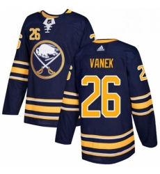 Mens Adidas Buffalo Sabres 26 Thomas Vanek Premier Navy Blue Home NHL Jersey 