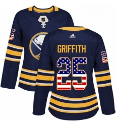 Womens Adidas Buffalo Sabres 25 Seth Griffith Authentic Navy Blue USA Flag Fashion NHL Jersey Womens Adidas Buffalo Sabres 25 Seth Griffith Authentic Navy Blue USA Flag Fashion NHL Jersey