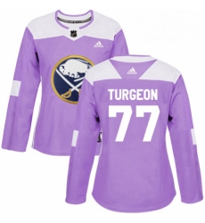Womens Adidas Buffalo Sabres 77 Pierre Turgeon Authentic Purple Fights Cancer Practice NHL Jersey Womens Adidas Buffalo Sabres 77 Pierre Turgeon Authentic Purple Fights Cancer Practice NHL Jersey