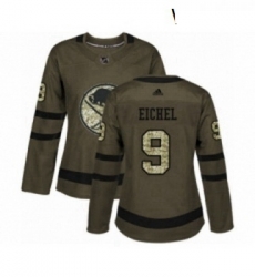 Womens Adidas Buffalo Sabres 9 Jack Eichel Authentic Green Salute to Service NHL Jersey Womens Adidas Buffalo Sabres 9 Jack Eichel Authentic Green Salute to Service NHL Jersey