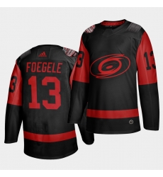 Carolina Hurricanes 13 Warren Foegele Black Men 2021 Stadium Series Outdoor Game Jersey