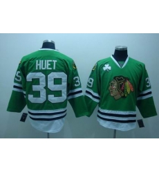 RBK Chicago Blackhawks #39 HUET jersey green